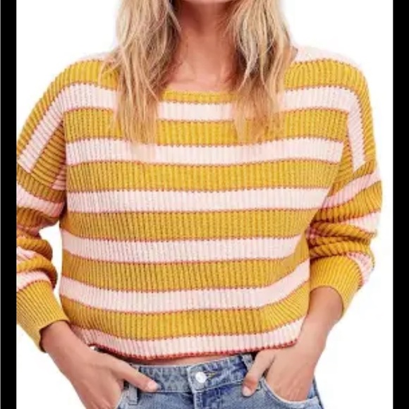 Free People Just My Stripe Sweater - Picture 11 of 11